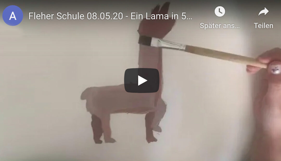 Ein Lama malen in 5 Schritten
